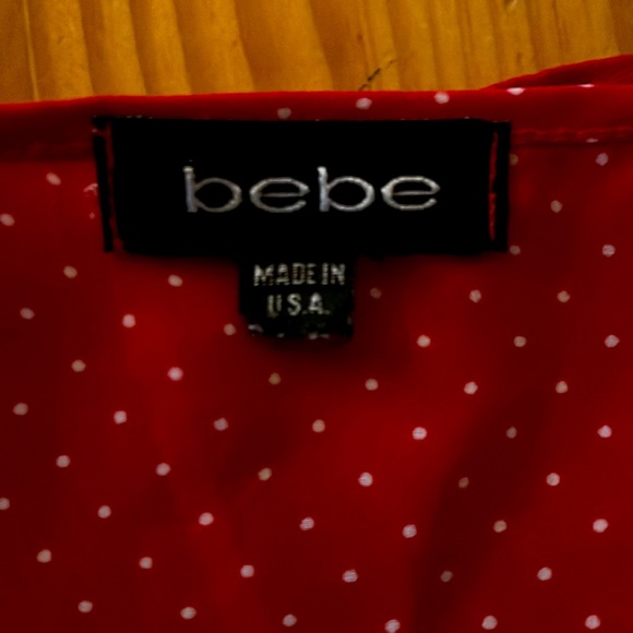 Bebe classy top Red and White Polka Dot Top - Picture 7 of 7